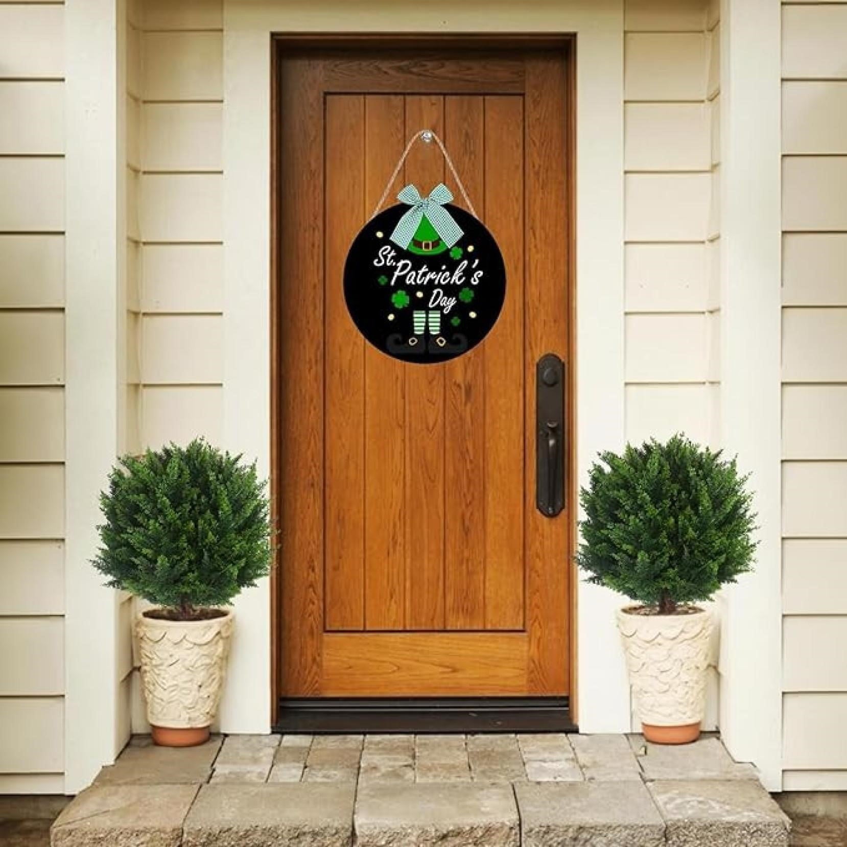 UV Resistant Artificial Cedar Topiary Ball Tree 25 Inch Fake Plants with Ground Spike Shrub Potted Artificial Plant for Outdoor Indoor Front Porch Garden