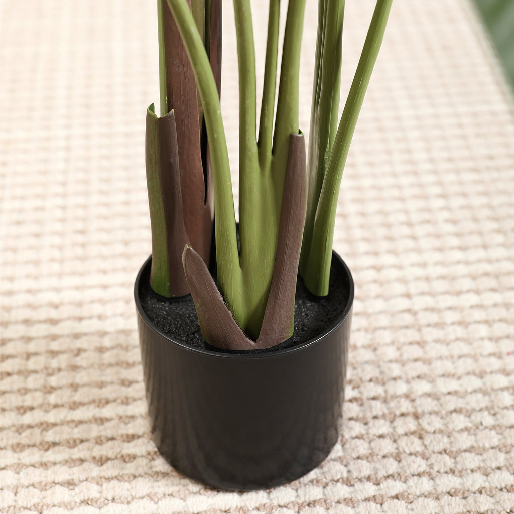 5 Feet Artificial Bird of Paradise Plant Fake Tropical Palm Tree for Indoor Outdoor, Perfect Faux Plants for Home Garden Office Store Decoration