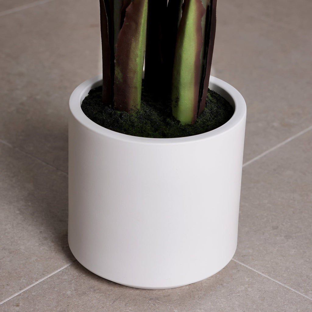 DR.Planzen 4.5ft Artificial Bird Of Paradise Plants with White Planter, Tall Faux Paradise Tree, Artificial Plants for Home Office Decor