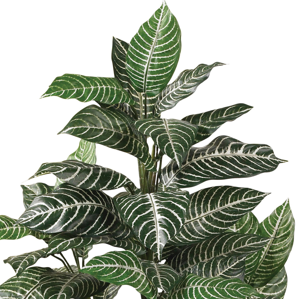 Nearly Natural 3ft. Zebra Artificial Plant in Pot